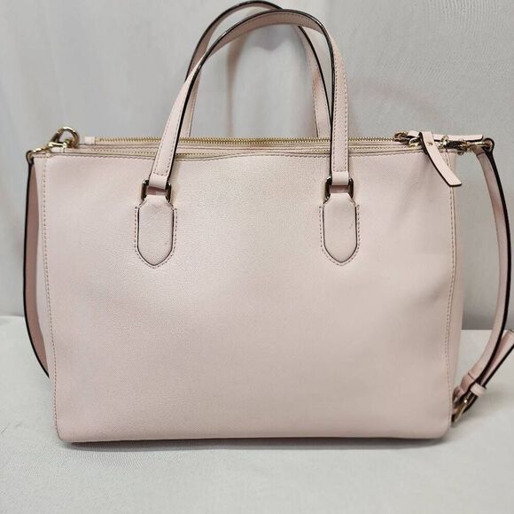 Kate Spade Women's Light Pink Laurel Way Leighann Saffiano Leather Satchel Bag - Picture 3 of 13